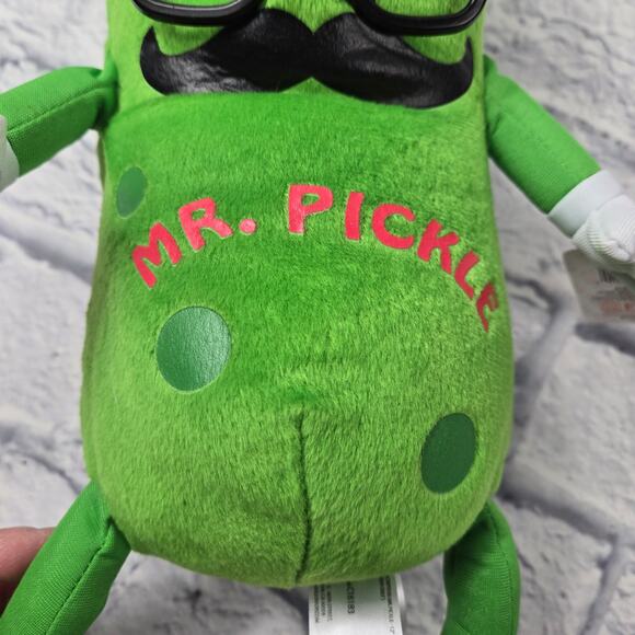 Fiesta Mr Pickle Plush 12 inch Green Mustache Eyeglasses - Picture 15 of 16